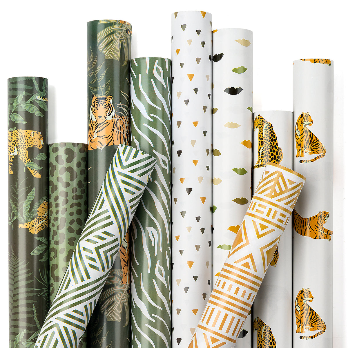 Wrapaholic Black & Gold Gift Wrapping Paper - 4 Rolls/ Set