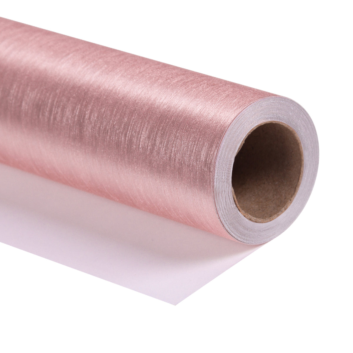 Embossing Wrapping Paper Roll, Wood Grain, Rose Gold 16.5