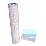 WRAPAHOLIC Pink Polka Dot Reversible Wrapping Paper Jumbo Roll - 24 Inch X 100 Feet