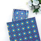 Hanukkah Medium Size Gift Bags 12 Pack 8"x4"x10"- Blue