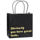 wrapaholic-obviously-you-have-great-taste-gift-bag-12-pack-10x5x10-inch-black-gold-4