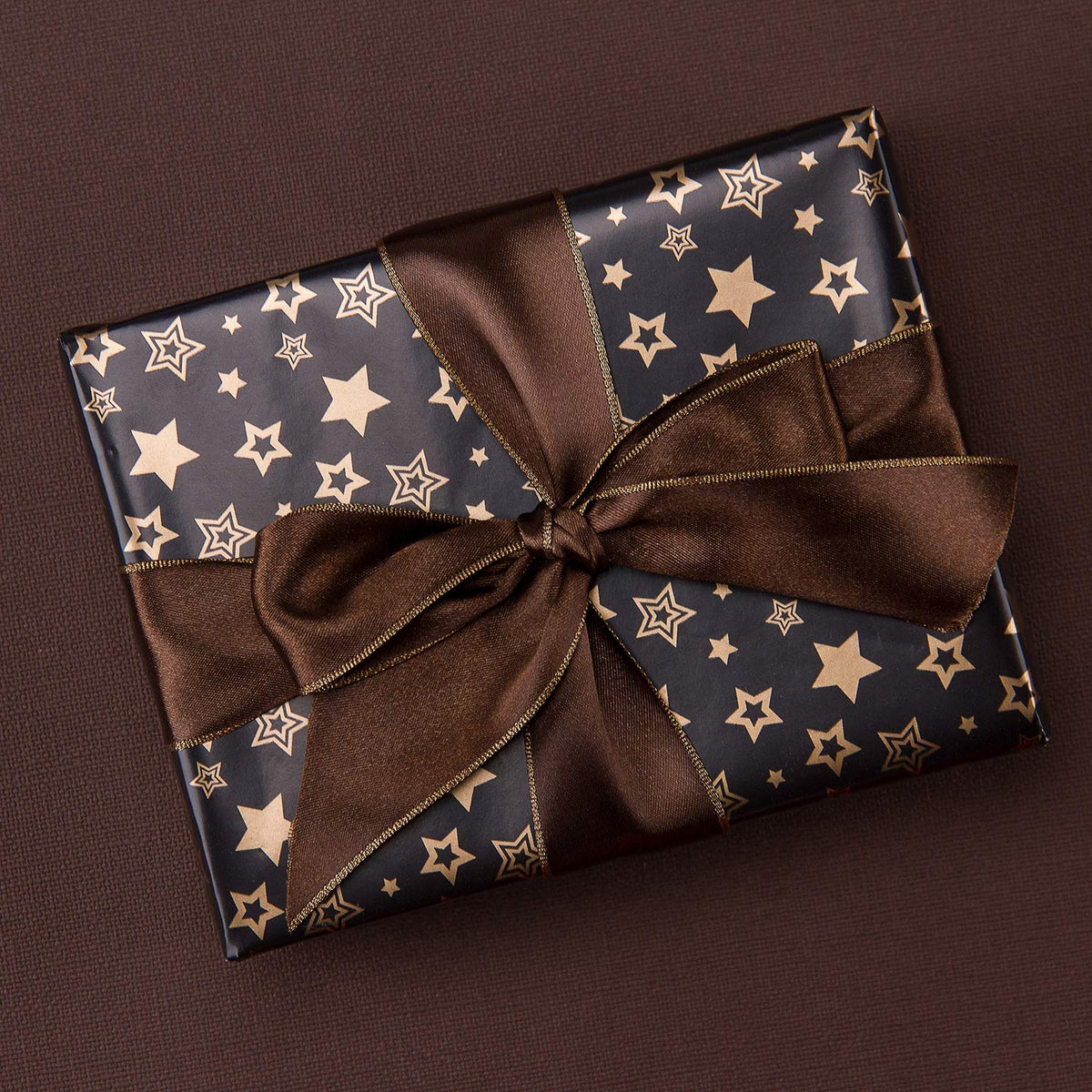 Elegant Black and Gold Stars Christmas Tissue Paper