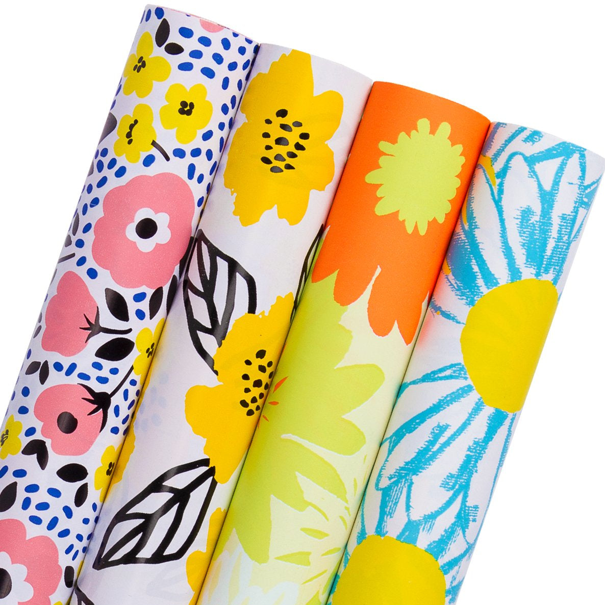 Yellow Pink Green Island Flowers Specialty Gift Wrapping Paper Premium  Specialty 15Ft Roll