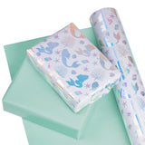 WRAPAHOLIC Mermaid Reversible Wrapping Paper Jumbo Roll - 24 Inch X 100 Feet