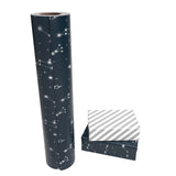 WRAPAHOLIC Reversible Metallic Foil Navy Constellation Wrapping Paper Jumbo Roll  - 24 Inch X 100 Feet