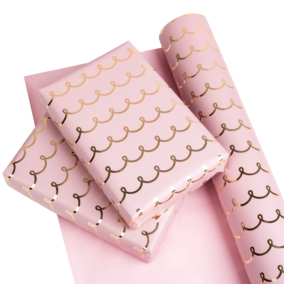  LeZakaa Reversible Christmas Wrapping Paper - Jumbo Roll -  Bear, Penguins & Polak Dots in Pink - 24 inches x 100 Feet (200 sq.ft.) :  Health & Household