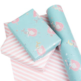 WRAPAHOLIC Reversible Mermaid  Wrapping Paper Jumbo Roll - 24 Inch X 100 Feet