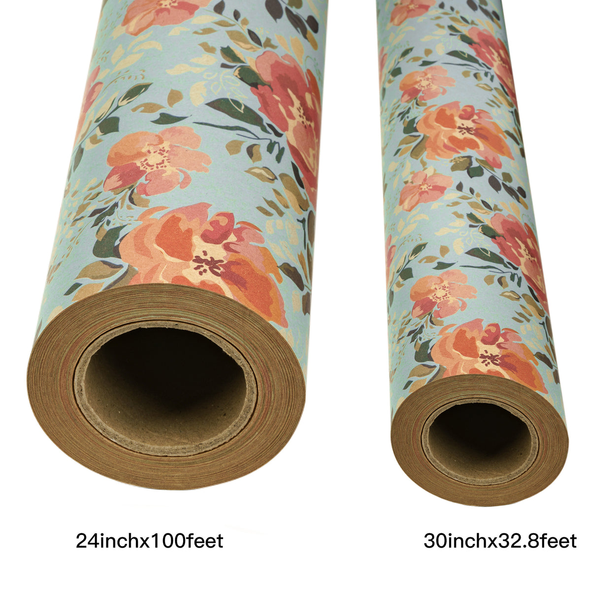  Aimyoo Kraft Floral Wrapping Paper Jumbo Roll, All Occasion Flower  Gift Wrap Paper for Wedding Bridal Shower Birthday, 17 in x 60 ft : Health  & Household