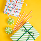 WRAPAHOLIC Reversible Colorful Birthday Wrapping Paper - 30 Inch X 100 Feet Jumbo Roll