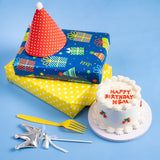 WRAPAHOLIC Reversible Birthday Wrapping Paper with Various Gift Boxes Design - 30 Inch X 100 Feet Jumbo Roll