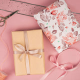 WRAPAHOLIC Reversible Wrapping Paper Jumbo Roll - 30 Inch X 100 Feet - Pink Floral