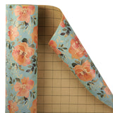 kraft-wrapping-paper-roll-with-vintage-flower-design-for-spring-summer-holiday-occasion-wrap-24-inch-x-100-feet-1