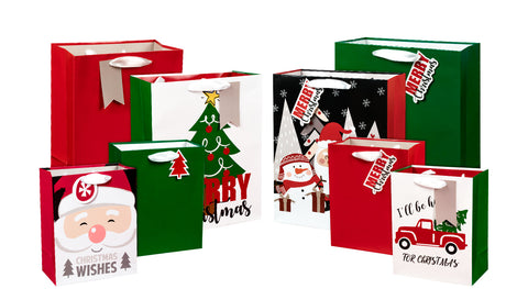 wrapaholic-assort-medium-large-christmas-gift-bag-santa-car-8-pack-1