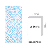Tissue Paper Christams 24 Sheets Blue Leopard