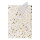 Tissue Paper Christams 25 Sheets Gold Heart