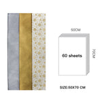 Tissue Paper Christams 60 Sheets Christmas Bundle Gold