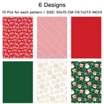 Tissue Paper Christams 60 Sheets Christmas Bundle Red & Green
