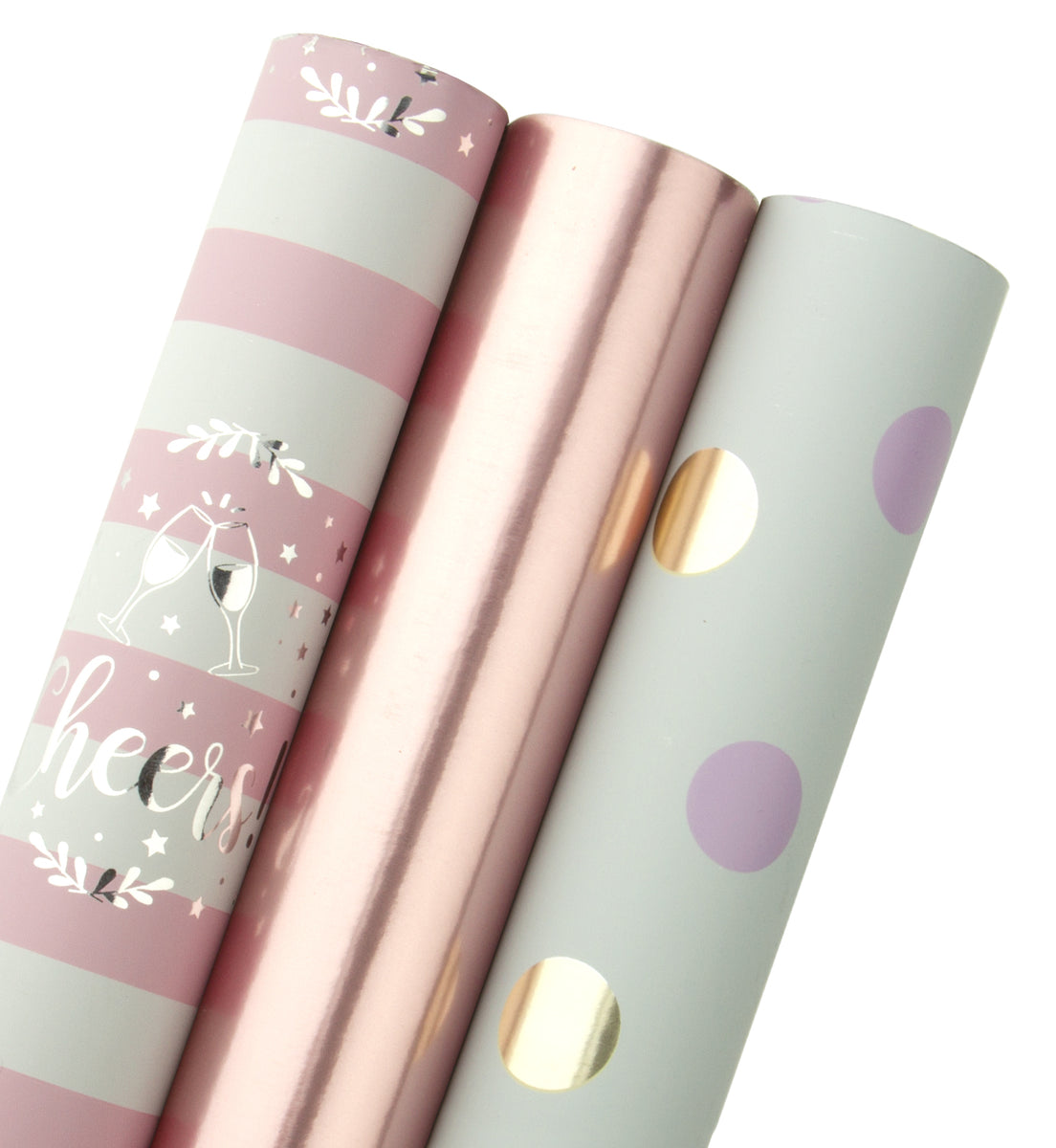 Wrapaholic Rose Gold and Pink Set Gift Wrapping Paper Roll