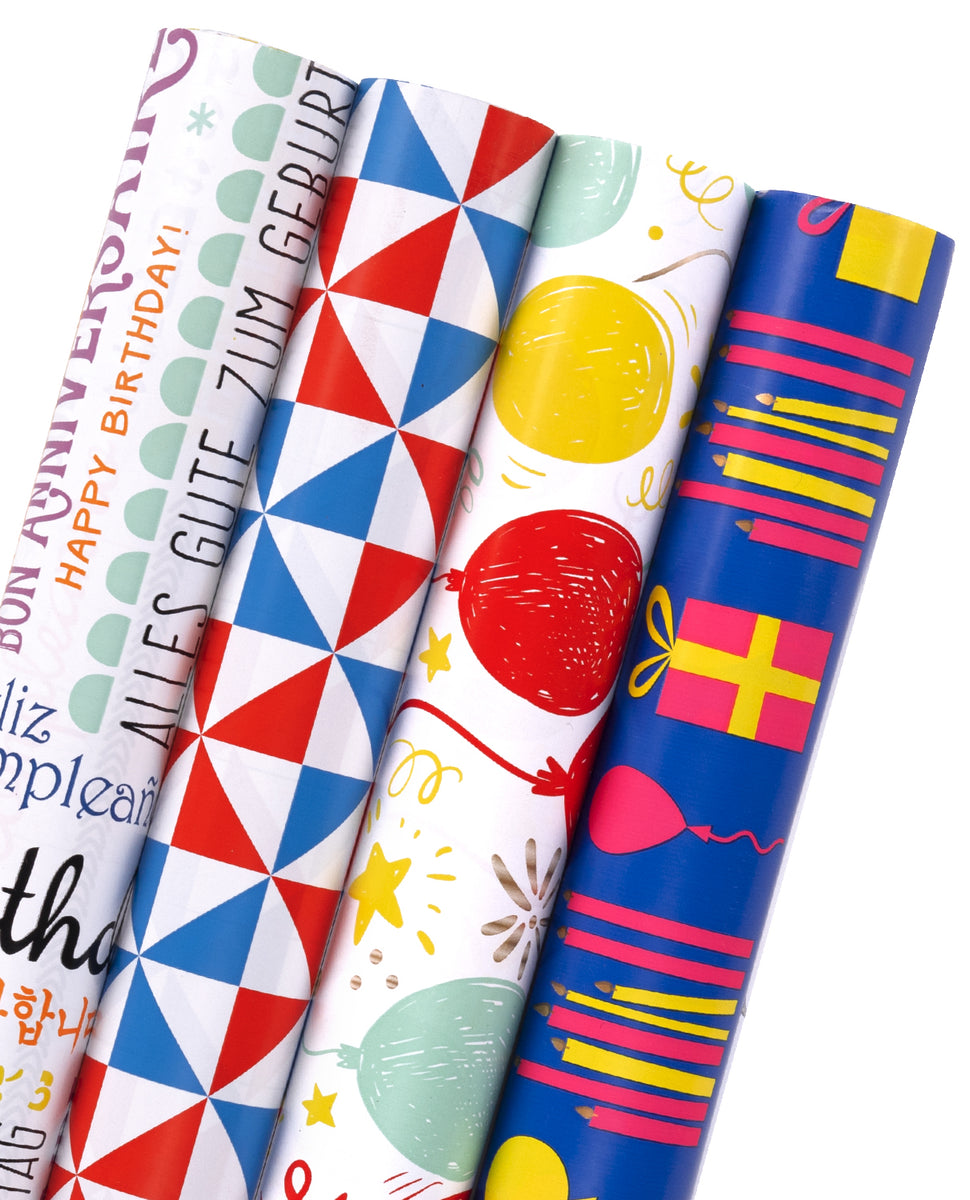 Birthday Wrapping Paper Roll For Adults Birthday Per Roll - Temu