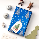 Wrapaholic- Blue-and-Silver- Snowflake-and Stripe-Set-with- Glitter-Metallic-Foil-Shine -Christmas-Gift-Wrapping- Paper-Roll-4 Rolls-2