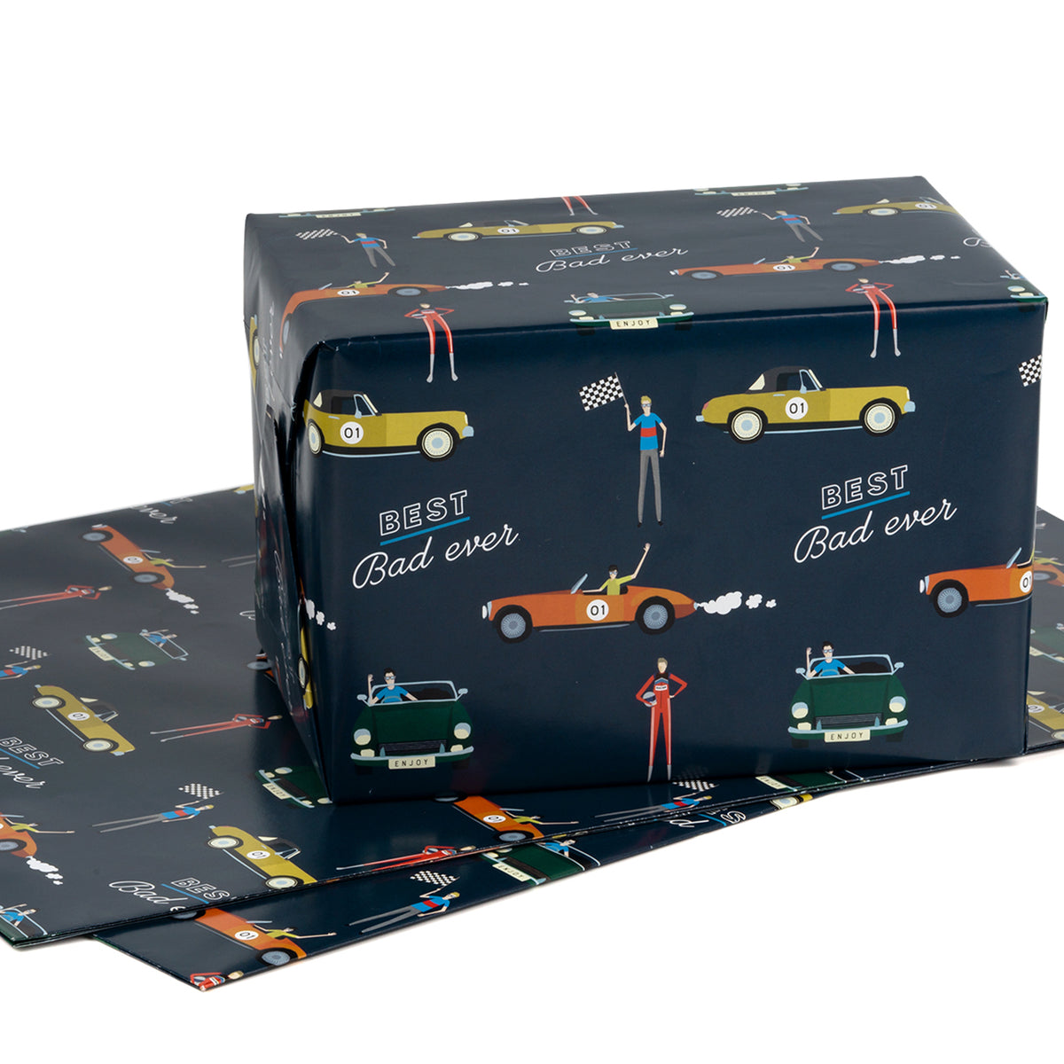 Christmas Cars Gift Wrap Sheet — HOORAY ALL DAY