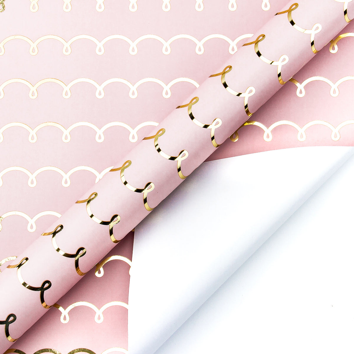 Hallmark Gold Geometric on Pink Jumbo Wrapping Paper, 54 Sq. ft.