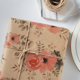 Wrapaholic-Floral-Patten-Kraft-Wrapping-paper-Roll-5