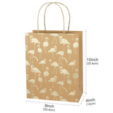 Wrapaholic Medium Size Foil Gold Kraft Gift Bags with Tissue Paper-4 Pack-1