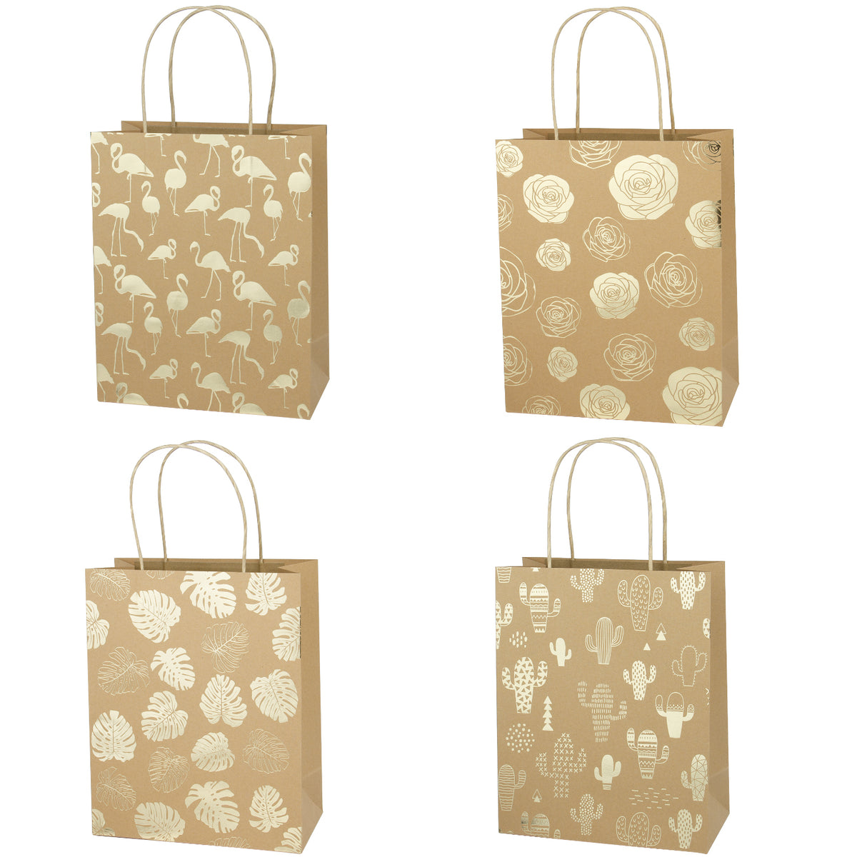 Gold Foil Gift bags with Handles, Designer Solid Gold Paper Gift Wrap Bag,  Inches - Fry's Food Stores