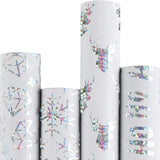 Wrapaholic-Merry-Christmas-Gift-Wrapping-Paper-Roll-Diamond-white-silver