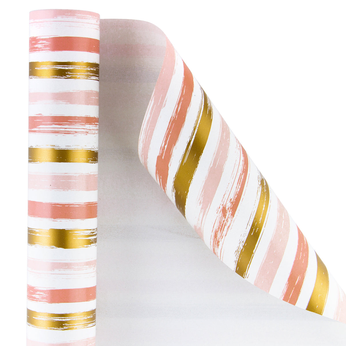 WRAPAHOLIC Wrapping Paper Roll - Rose Gold and Pink Set for