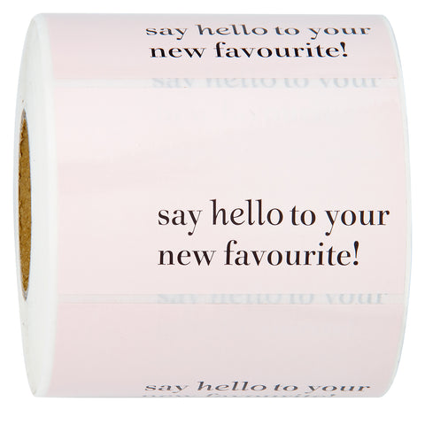 500ct Say Hello to Your New Favourite Stickers Pink