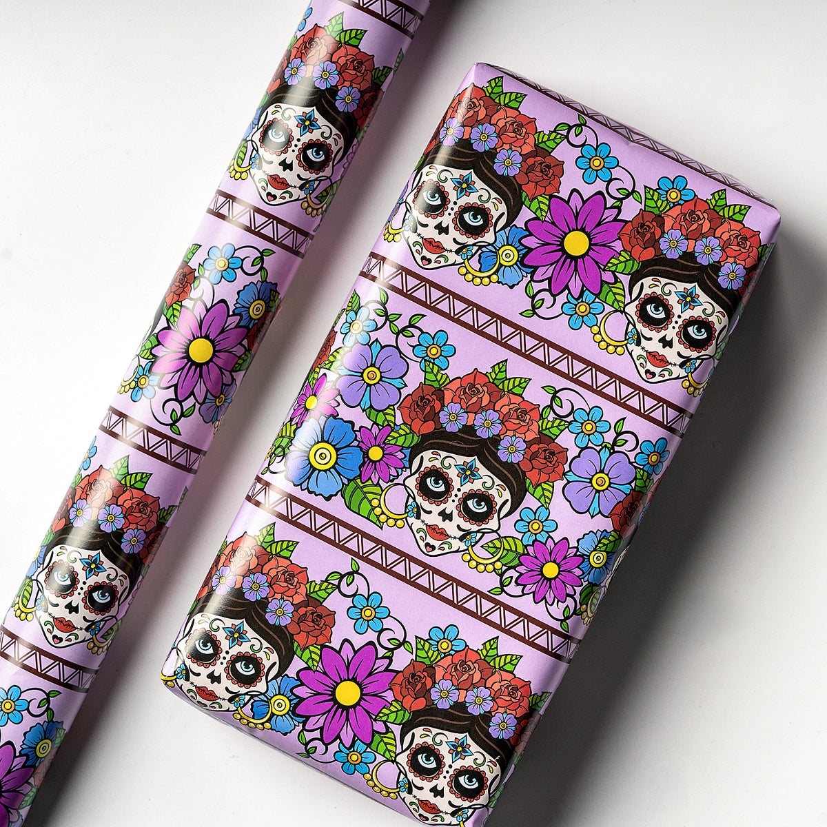 Guns N Roses Inspired Skulls & Roses Gift Wrapping Paper : 2 x Sheets With  Tags