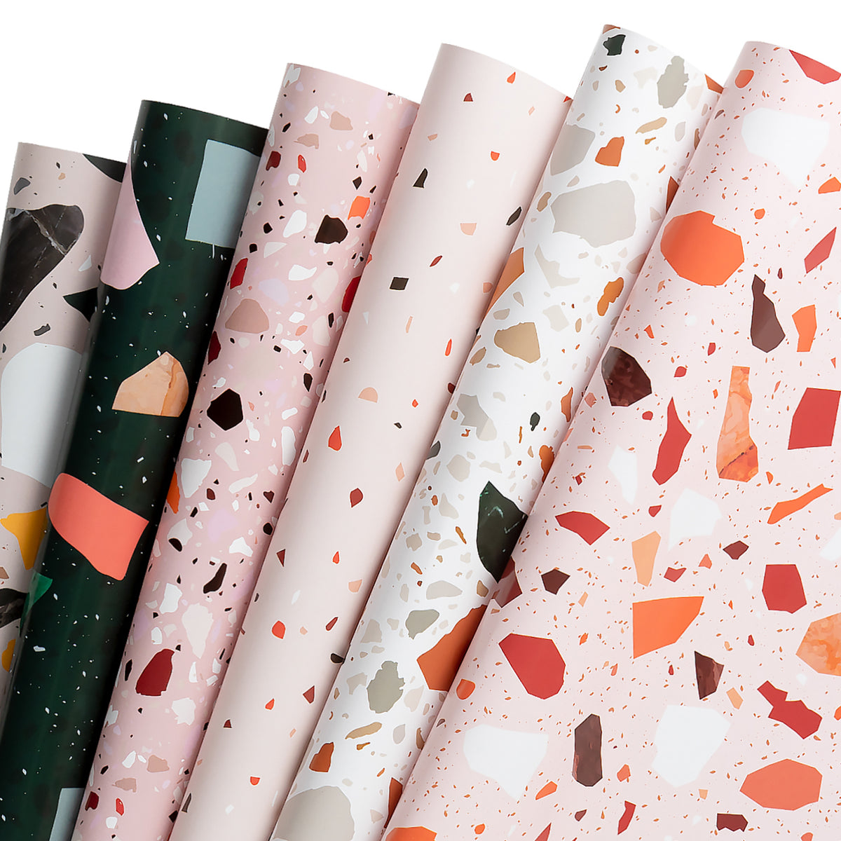 Terrazzo Gift Wrap Paper Flat Sheet 6pcs/Roll – WrapaholicGifts