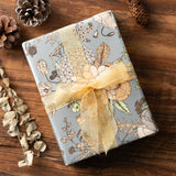Wrapaholic-Vintage-Floral-Printed-on-Silver-Pearlized-Paper-Gift-Wrapping-Paper-Roll-4
