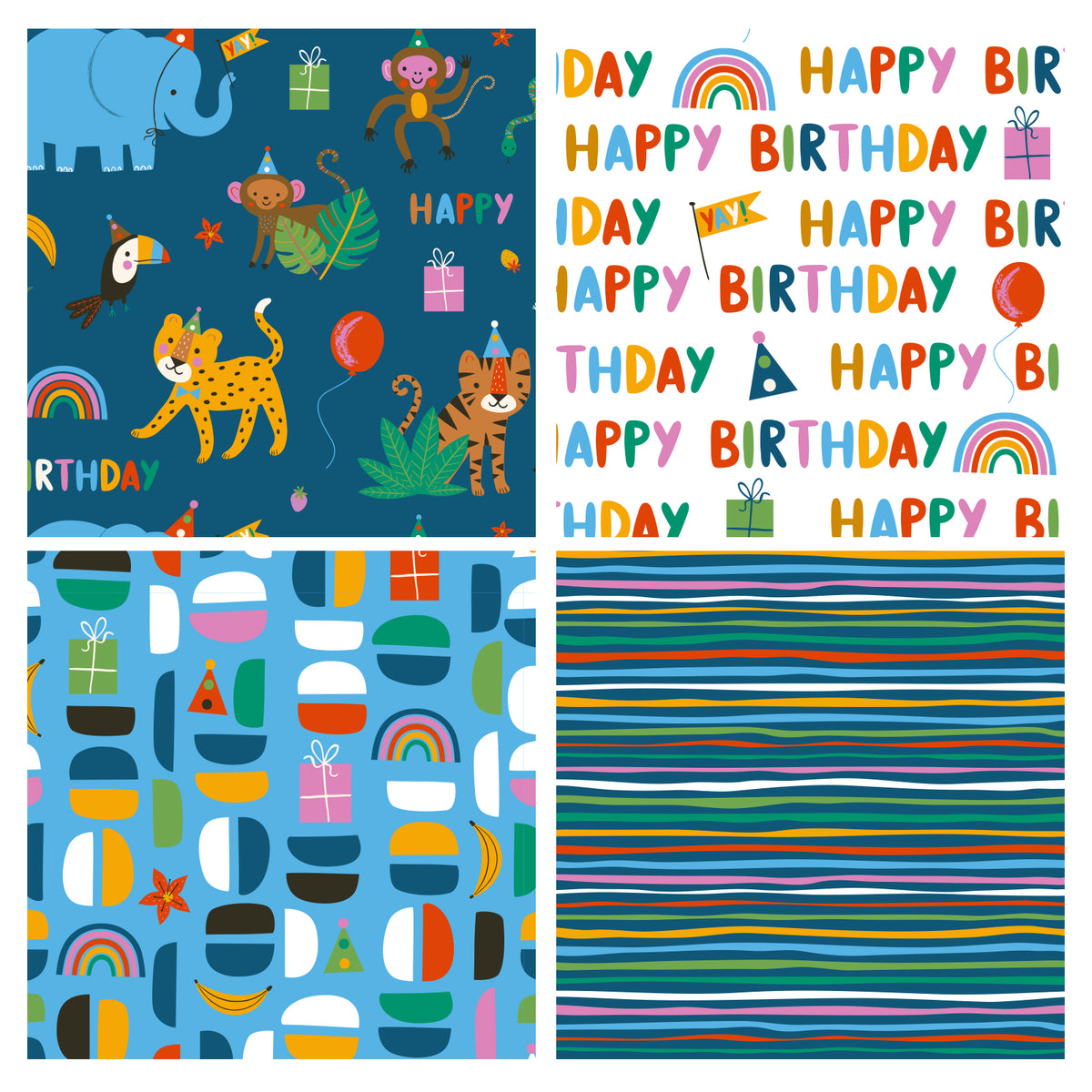 Sikiweiter Birthday Wrapping Paper Sheet - 10 Sheets Folded Flat Gift  Wrapping Paper for Boys Girls Men Women - 19.7 x 27.6 Inches Per Sheet