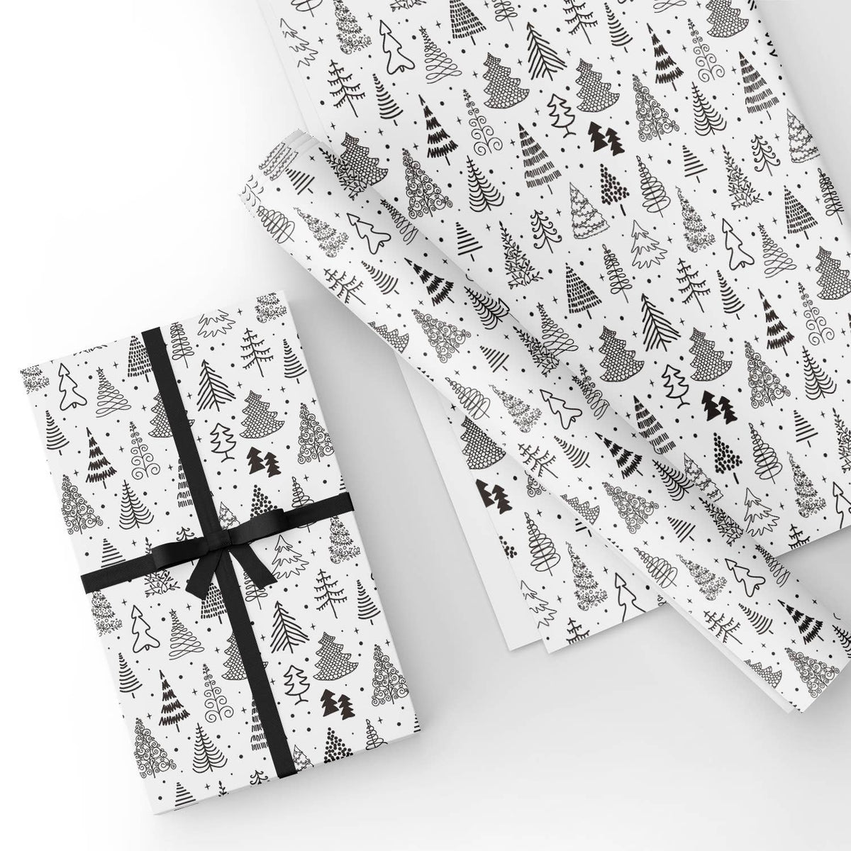 Modern Trees Wrapping Paper 24X417' Counter Roll