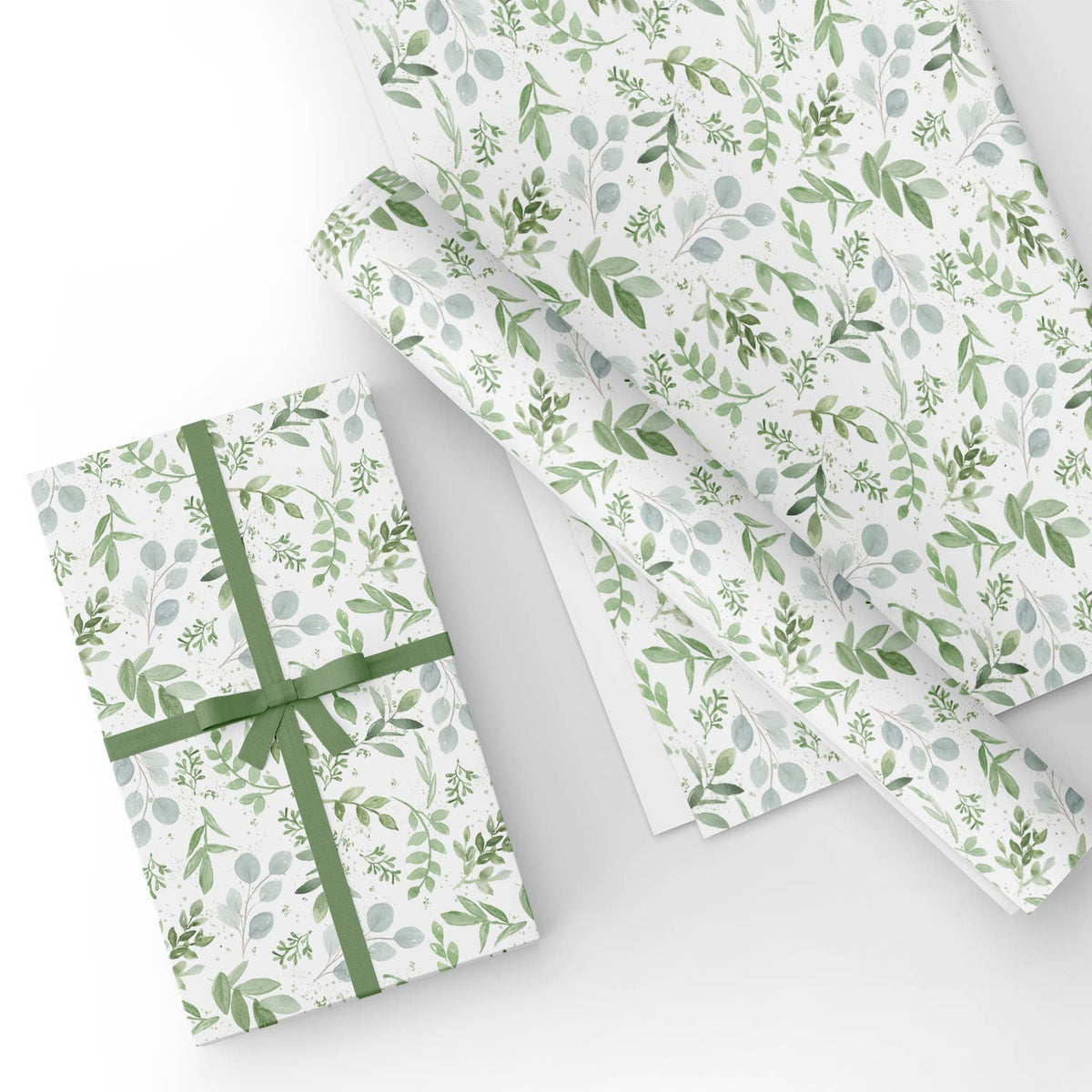 Custom Flat Wrapping Paper for His, Her Birthday Gift Wrap Paper - Boho  Abstract Fern