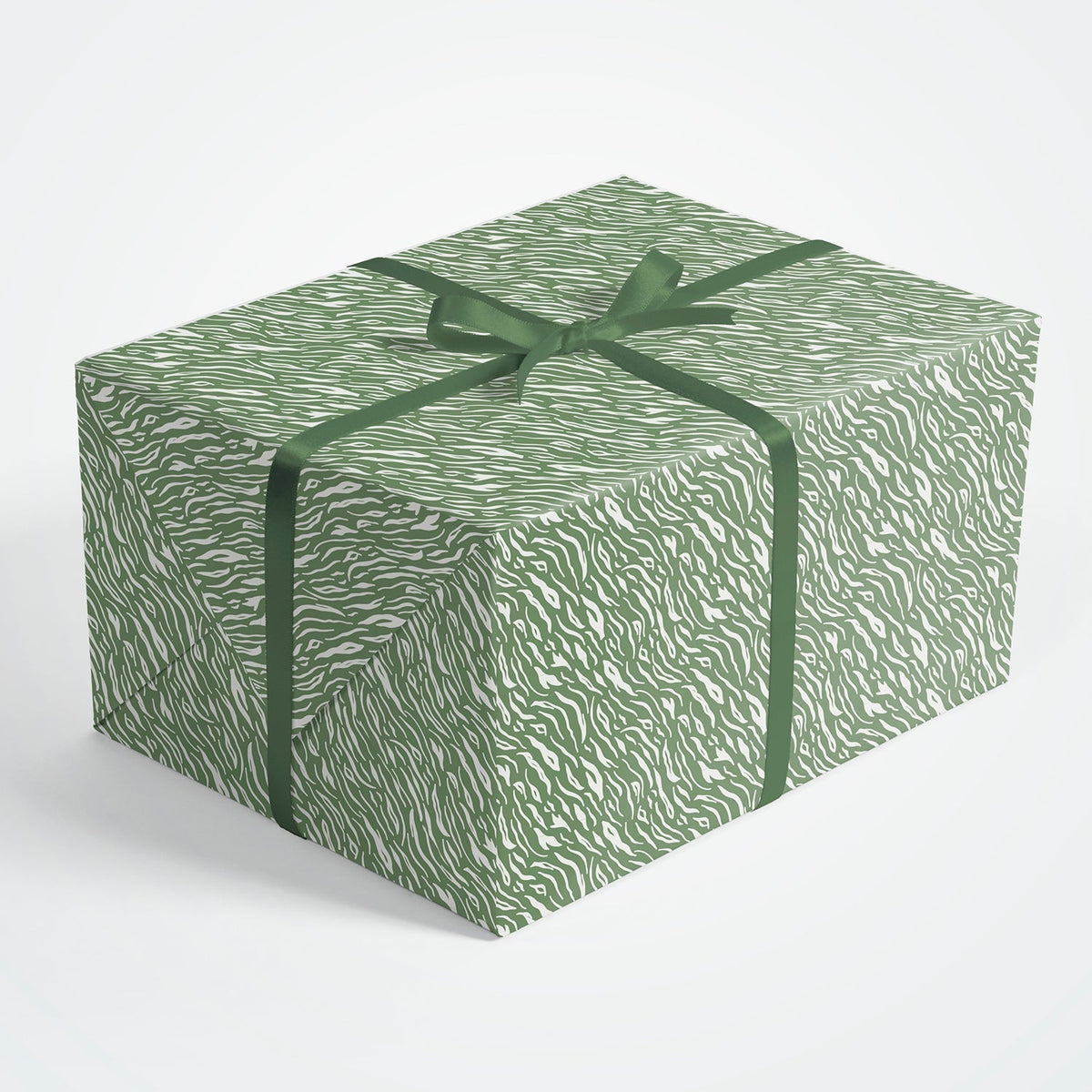 Personalizable Flat Wrapping Paper for Green Christmas, Birthday