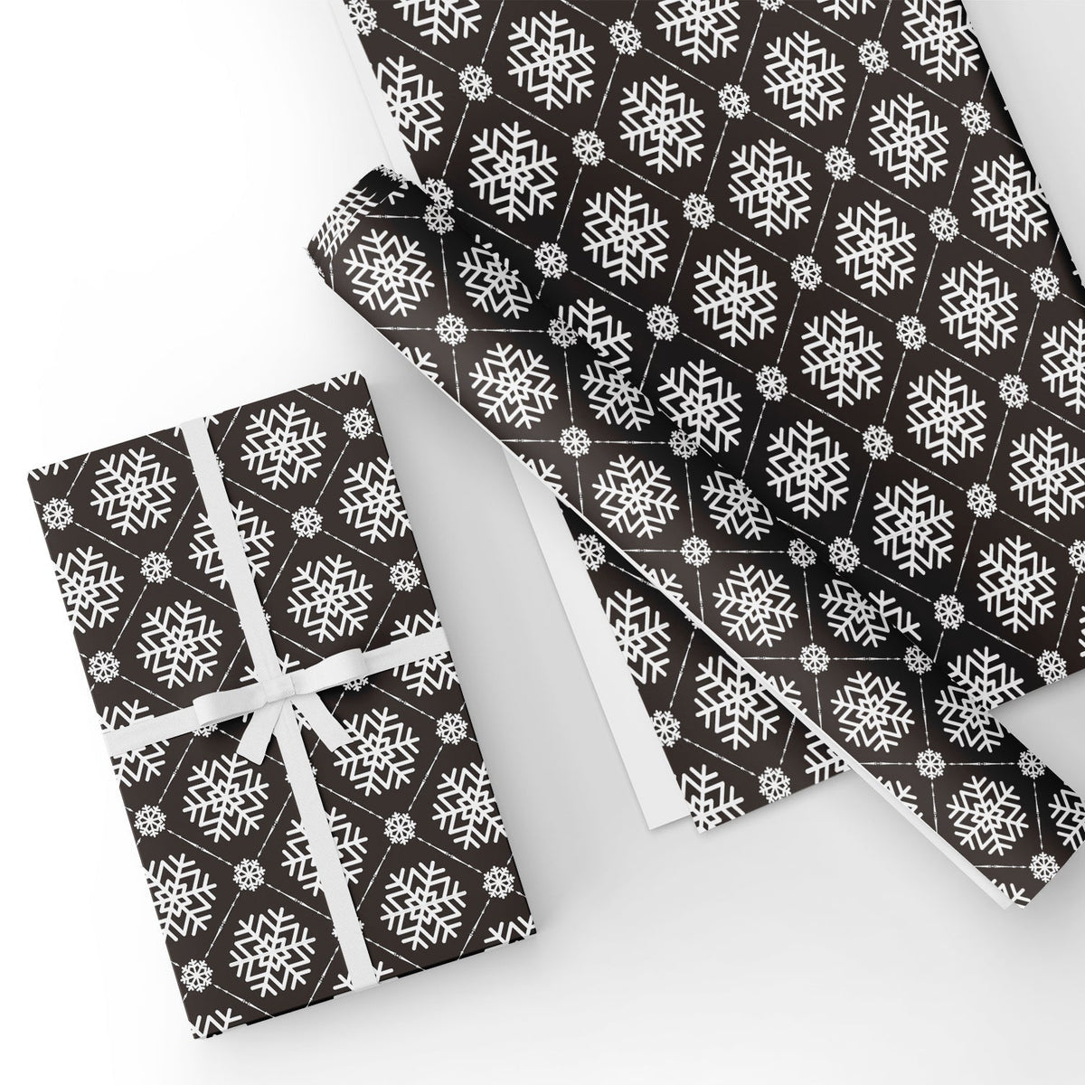 Personalized Flat Wrapping Paper for Birthday, Holiday, Christmas - HO  Black Letters Gift Wrap on White – WrapaholicGifts