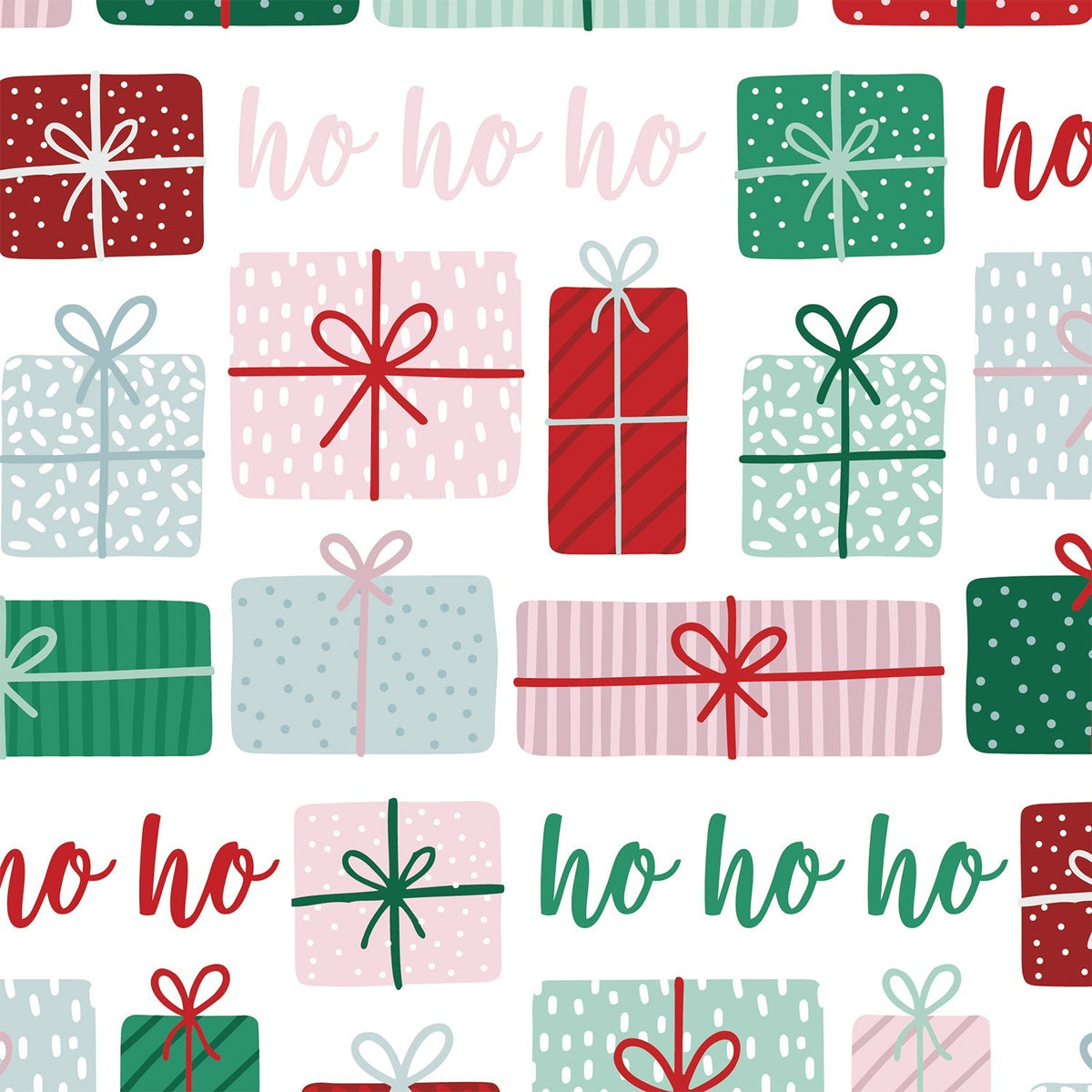 Premium Vector  Ho ho christmas wrapping paper seamless red christmas  pattern