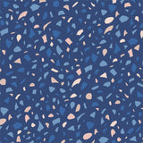 Dark Blue Terrazo Flat Wrapping Paper Sheet Wholesale Wraphaholic