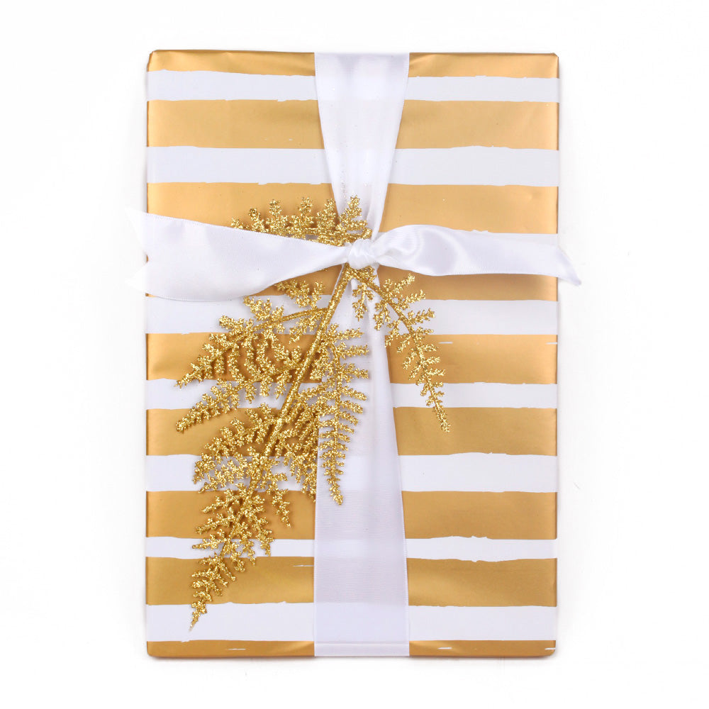 Christmas Simple Bronze Golden Gift Wrapping Paper, Polka Dot Gift