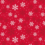 Custom Flat Wrapping Paper for Christmas, Birthday - White & Red Snowflakes Wholesale Wraphaholic