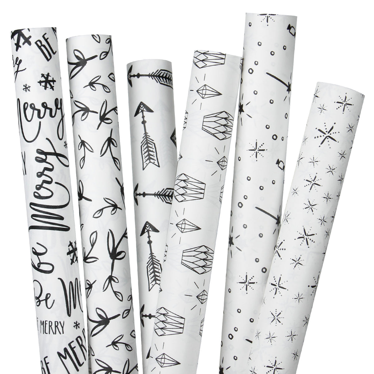 Gothic Flourish Pearl White Wrapping Paper-E2501B