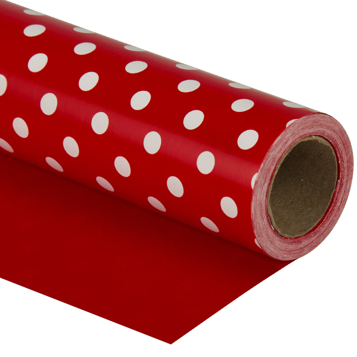 Dots Gift Wrapping Paper, Reversible, Red 30” x33 feet Continue