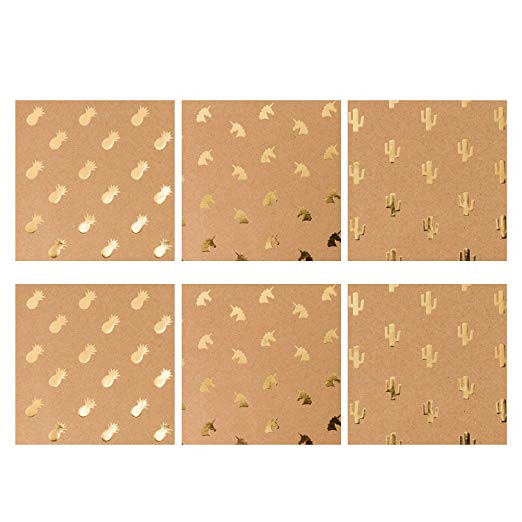 Kraft Brown Wrapping Paper With Gold Foil, Polka Dot Wrapping