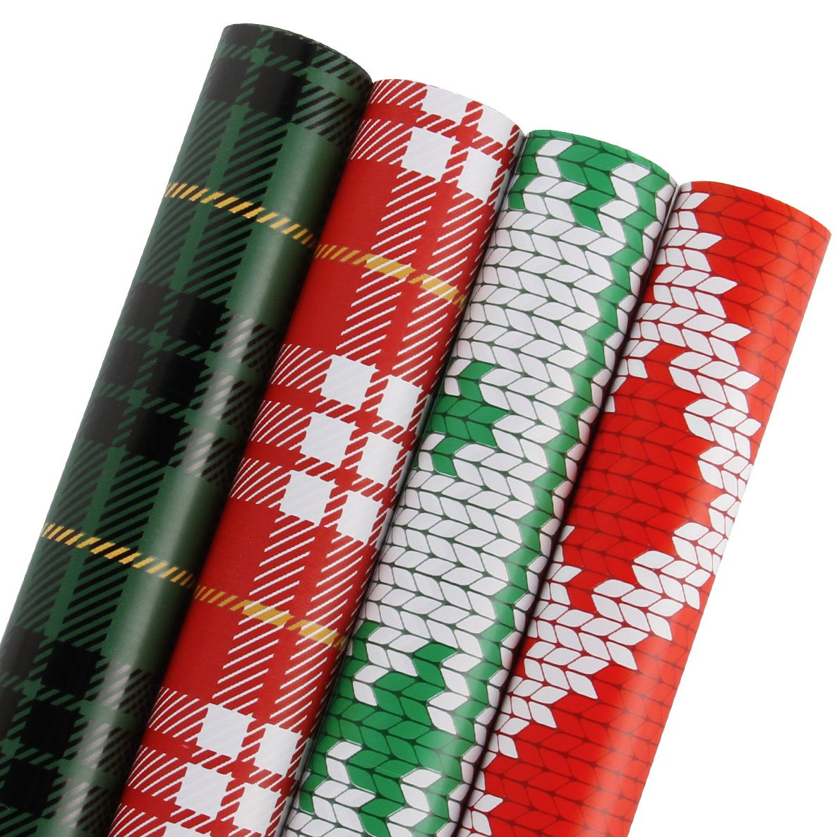 Green & Dark Red Wrapping Paper