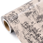 WRAPAHOLIC Christmas Wrapping Paper Roll, 17 Inch x 16.5 Feet, Reversible Holiday Gift Wrap, Double-Sided Christmas Designs for Gifts