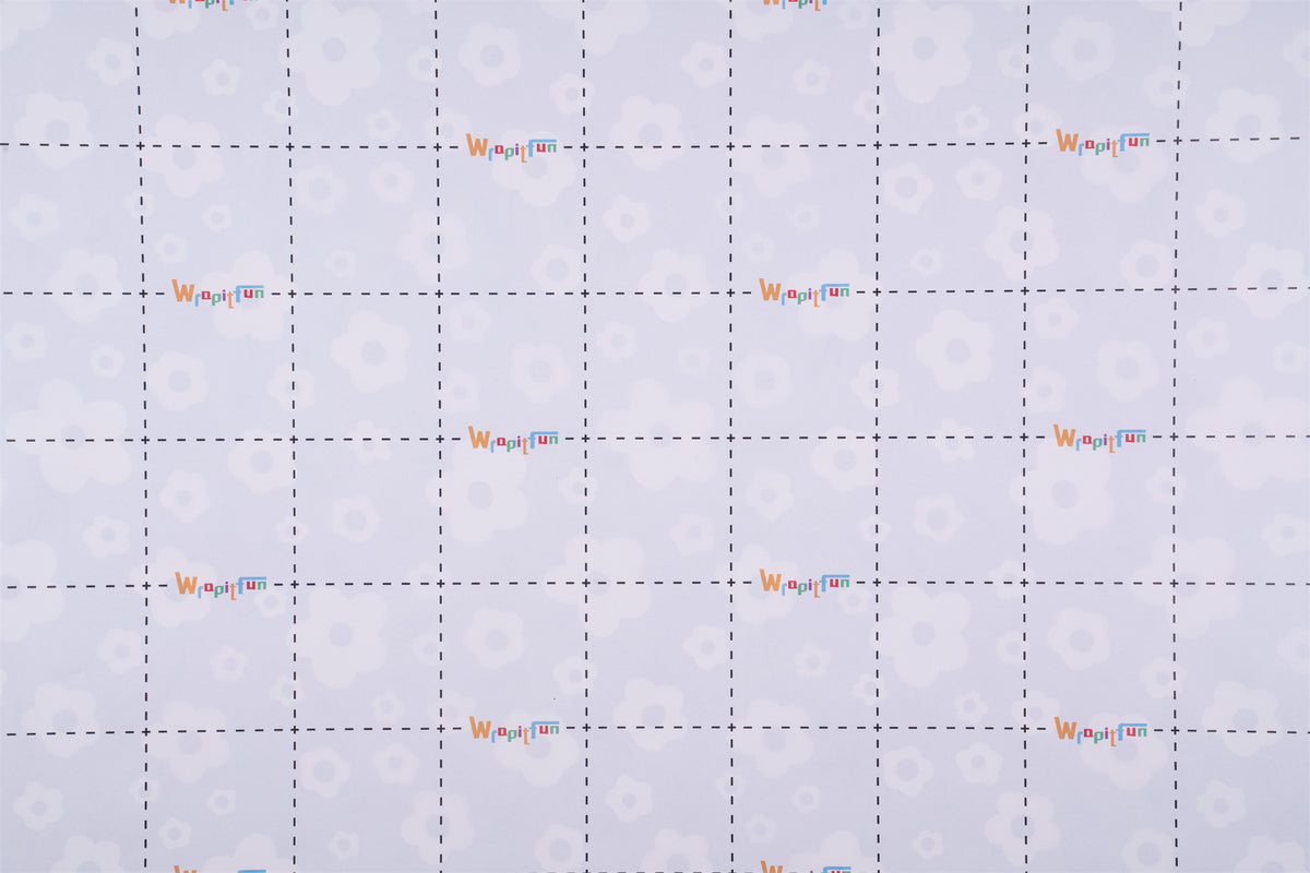 Wrapitfun Wrapping Paper Sheet - Baby Blue Elephant Design for Party, Baby Shower - 19.7 Inch X 27.5 Inch Per Sheet